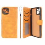 کیف موبایل مگنتی درجه یک داخل خز MNC Plus مدل Apple iPhone 13 / iPhone 14 - عسلی