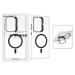 قاب اورجینال Q Series Bracket کریستالی Magsafe لنز استندشو Samsung Galaxy S24 Ultra - مشکی (پک دار)