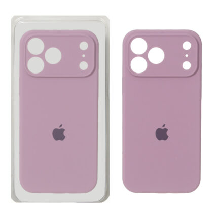 قاب سیلیکونی پاک کنی محافظ لنزدار اورجینال Apple iPhone 17 Pro Max - بنفش کدر (پک دار) - NTC