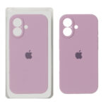 قاب سیلیکونی پاک کنی محافظ لنزدار اورجینال Apple iPhone 17 - بنفش کدر (پک دار) - NTC