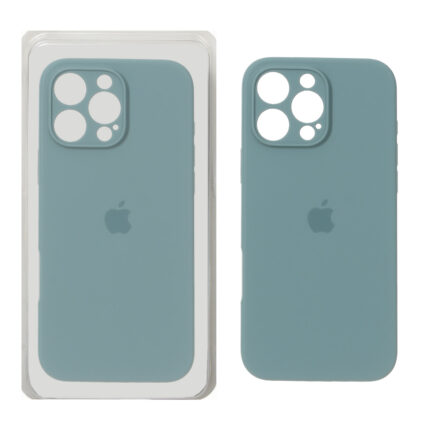 قاب سیلیکونی پاک کنی محافظ لنزدار اورجینال Apple iPhone 16 Pro Max - سبز ارتشی (پک دار) - NTC
