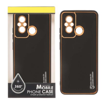 قاب My Case چرمی Leather Sheath مدل Xiaomi Redmi 12C / Redmi 11A / Poco C55 - مشکی (پک دار)