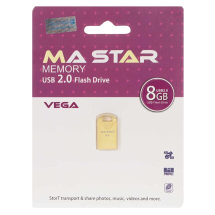 MA Star Vega USB 2.0 Flash Memory - 8GB - طلایی (گارانتی فراگامان)
