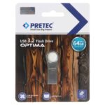 Pretec Optima USB 3.2 Flash Memory - 64GB - خاکستری (گارانتی فراگامان)