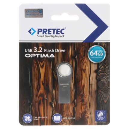 Pretec Optima USB 3.2 Flash Memory - 64GB - خاکستری (گارانتی فراگامان)