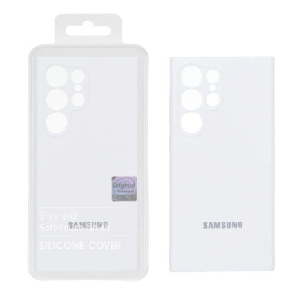 قاب سیلیکونی پاک کنی اورجینال Master Quality مدل Samsung Galaxy S23 Ultra - سفید (پک دار)