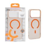 قاب اورجینال HDD کریستالی Slim PC MagSafe مدل Apple iPhone 17 Pro - نارنجی (پک دار)