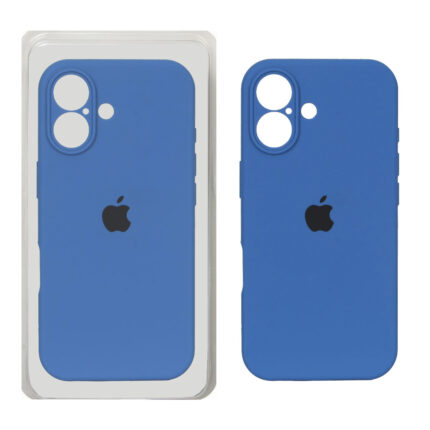 قاب سیلیکونی پاک کنی محافظ لنزدار اورجینال Apple iPhone 16 - آبی کد 1 (پک دار) - NTC