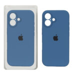 قاب سیلیکونی پاک کنی محافظ لنزدار اورجینال Apple iPhone 16 - آبی اقیانوسی (پک دار) - NTC