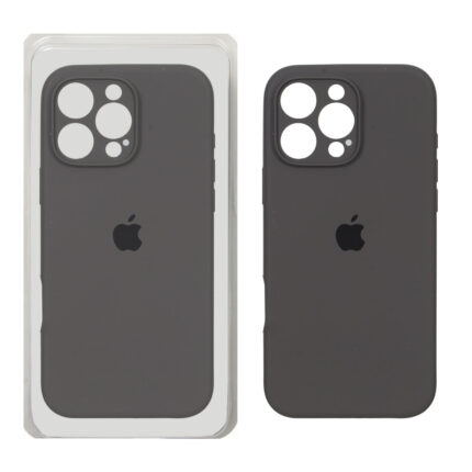 قاب سیلیکونی پاک کنی محافظ لنزدار اورجینال Apple iPhone 16 Pro Max - خاکستری کد 1 (پک دار) - NTC