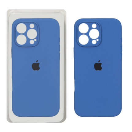 قاب سیلیکونی پاک کنی محافظ لنزدار اورجینال Apple iPhone 16 Pro Max - آبی کد 1 (پک دار) - NTC