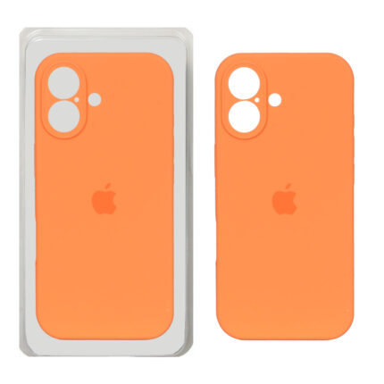 قاب سیلیکونی پاک کنی محافظ لنزدار اورجینال Apple iPhone 17 - نارنجی کد 1 (پک دار) - NTC