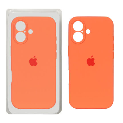قاب سیلیکونی پاک کنی محافظ لنزدار اورجینال Apple iPhone 17 - نارنجی کد 2 (پک دار) - NTC