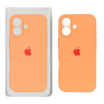 قاب سیلیکونی پاک کنی محافظ لنزدار اورجینال Apple iPhone 17 - نارنجی روشن (پک دار) - NTC