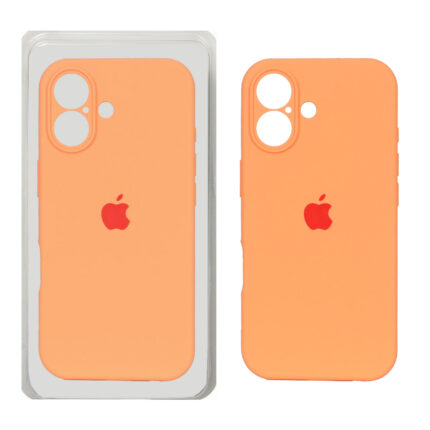 قاب سیلیکونی پاک کنی محافظ لنزدار اورجینال Apple iPhone 17 - نارنجی روشن (پک دار) - NTC