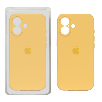قاب سیلیکونی پاک کنی محافظ لنزدار اورجینال Apple iPhone 17 - خردلی (پک دار) - NTC