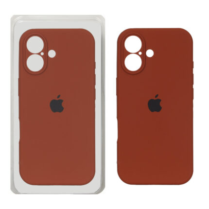 قاب سیلیکونی پاک کنی محافظ لنزدار اورجینال Apple iPhone 17 - قهوه ای (پک دار) - NTC