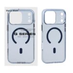 قاب اورجینال Magic Mask پشت سخت شفاف MagSafe مدل Apple iPhone 17 Pro - آبی (پک دار )