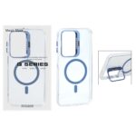 قاب اورجینال Q Series Bracket کریستالی Magsafe لنز استندشو Samsung Galaxy A17 / A16 / A26 - آبی (پک دار )