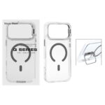 قاب اورجینال Q Series Bracket کریستالی Magsafe لنز استندشو Apple iPhone 17 Pro Max - خاکستری (پک دار )