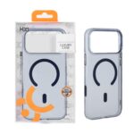 قاب اورجینال HDD شفاف کریستالی MagSafe مدل Apple iPhone 17 Pro Max - آبی (پک دار)