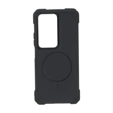 قاب ایربگ دار دور لنز براق طرح مگ سیف Xiaomi Redmi 15 4G - مشکی