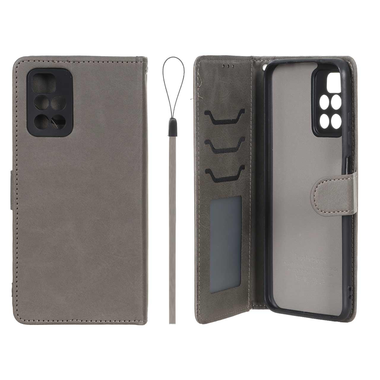 1661276 کیف موبایل مگنتی درجه یک داخل خز MNC Plus مدل Xiaomi Redmi 10 / Redmi 10 Prime - خاکستری - تصویر 1