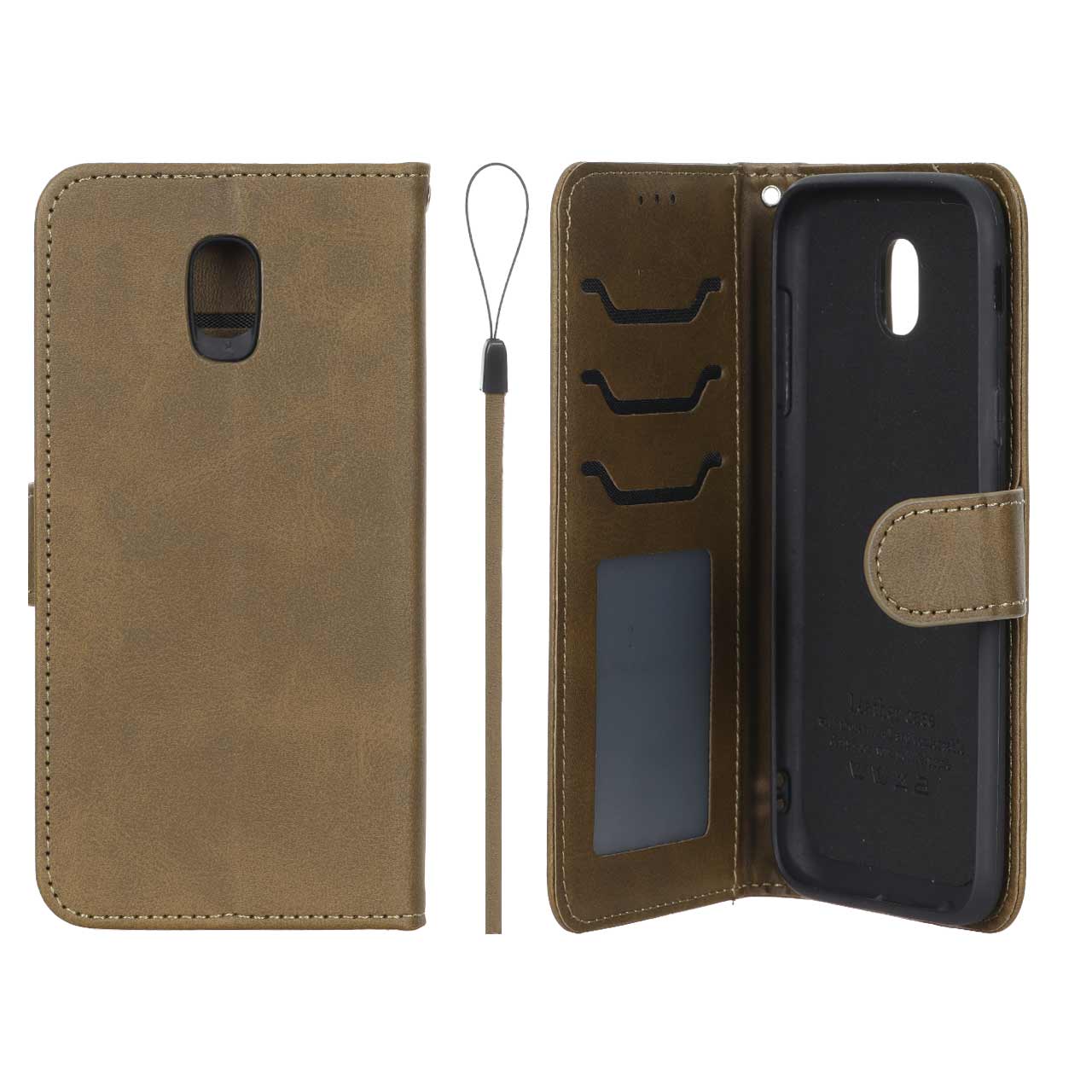 1661292 کیف موبایل مگنتی درجه یک داخل خز MNC Plus مدل Samsung Galaxy J5 Pro / J530 - سبز زیتونی - تصویر 1