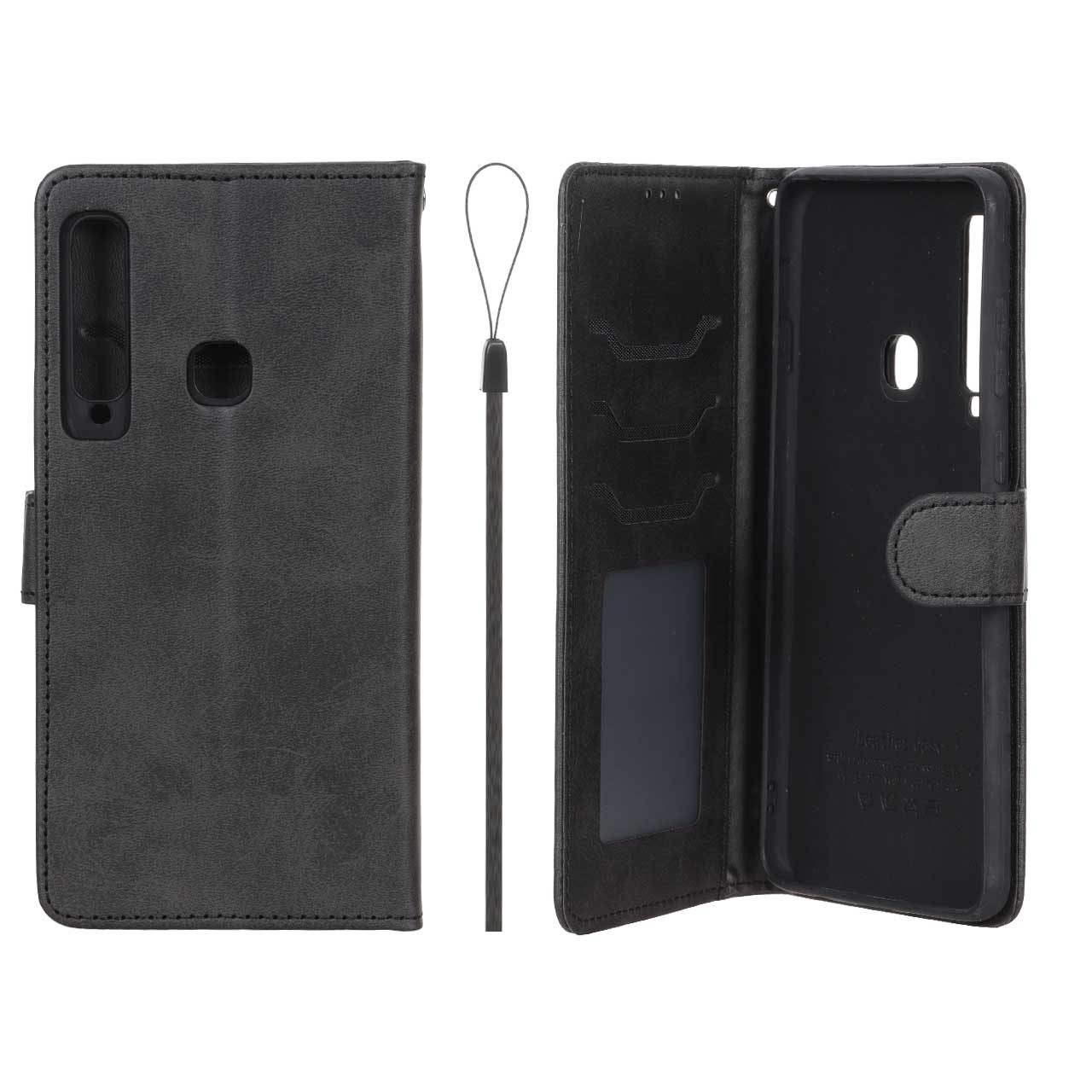 1661332 کیف موبایل مگنتی درجه یک داخل خز MNC Plus مدل Samsung Galaxy A9 (2018) - مشکی - تصویر 1