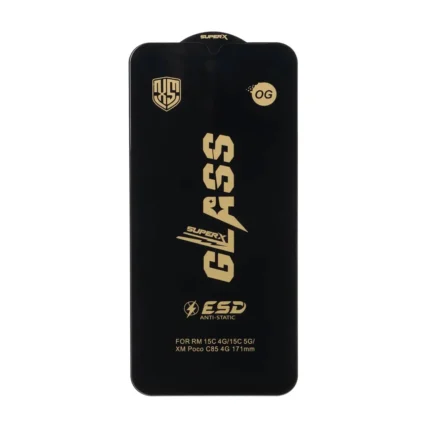 محافظ صفحه نمایش شیشه ای درجه یک Full Cover Super X OG - ESD OVOG مدل Xiaomi Redmi 15C / Poco C85