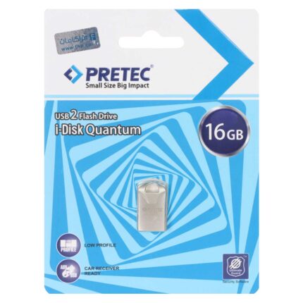 Pretec i-Disk Quantum USB 2.0 Flash Memory - 16GB - نقره ای (گارانتی فراگامان)