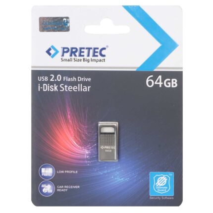 فلش مموری Pretec USB2.0 مدل Steelar ظرفیت 64GB - خاکستری (گارانتی فراگامان)