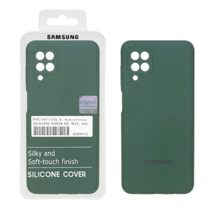 قاب سیلیکونی پاک کنی اورجینال Master Quality مدل Samsung Galaxy A12 / M12 / F12 - سبز ارتشی (پک دار)