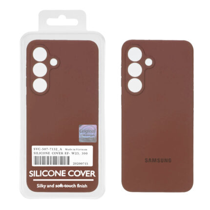 قاب سیلیکونی پاک کنی اورجینال Master Quality مدل Samsung Galaxy S25 FE - قهوه ای (پک دار)