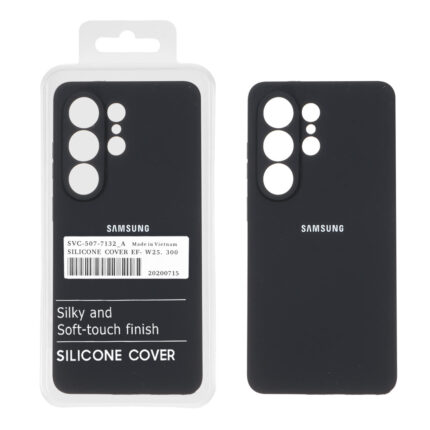 قاب سیلیکونی پاک کنی اورجینال درجه یک Samsung Galaxy S26 Ultra - مشکی (پک دار)