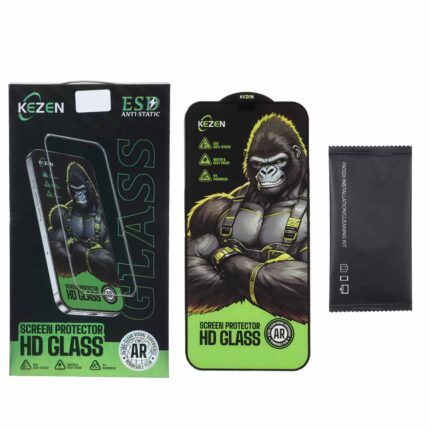 محافظ صفحه نمایش شیشه ای Full Cover Kezen Anti Static ESD مدل Apple iPhone 12 / iPhone 12 Pro (پک دار)