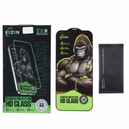 محافظ صفحه نمایش شیشه ای Full Cover Kezen Anti Static ESD مدل Apple iPhone 12 Pro Max (پک دار)