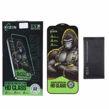 محافظ صفحه نمایش شیشه ای Full Cover Kezen Anti Static ESD مدل Apple iPhone 13 / iPhone 13 Pro / iPhone 14 / 16e (پک دار)