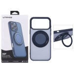 قاب اورجینال UTRYEE مات MagSafe لوپ استندشو Apple iPhone 17 Pro - سرمه ای (پک دار)