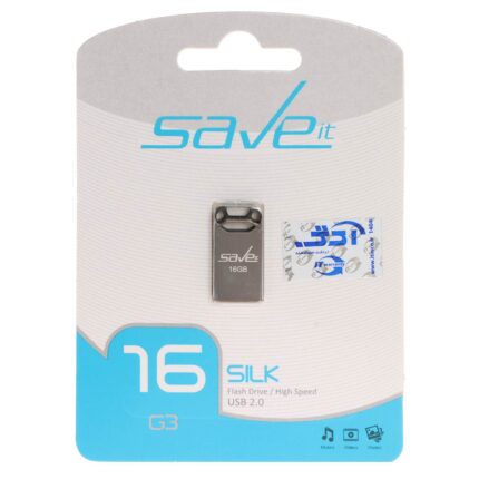 Save it Silk USB2.0 Flash Memory - 16GB خاکستری (گارانتی مادام العمر آی تین)