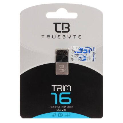 TRUEBYTE TRIM USB2.0 Flash Memory - 16GB - مشکی نقره ای (گارانتی مادام العمر شرکت آی تین)
