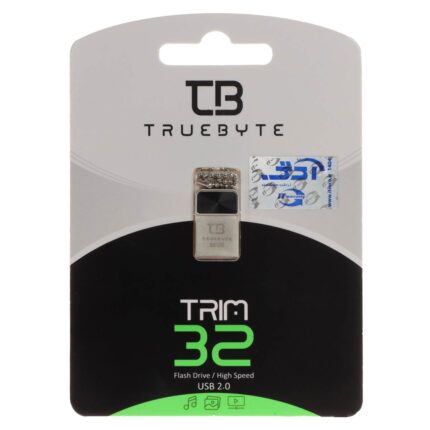 TRUEBYTE TRIM USB2.0 Flash Memory - 32GB - مشکی نقره ای (گارانتی مادام العمر شرکت آی تین)