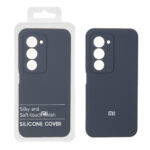 قاب سیلیکونی پاک کنی اورجینال درجه یک Xiaomi Redmi 15 4G - سرمه ای تیره (پک دار)