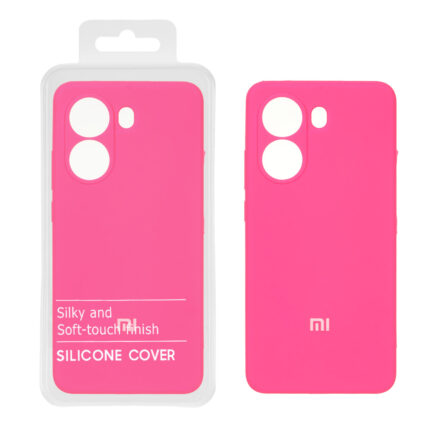 قاب سیلیکونی پاک کنی اورجینال درجه یک Xiaomi Poco X7 Pro - صورتی فانتزی (پک دار)