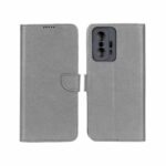 کیف چرمی موبایل مگنتی محافظ لنزدار KRF مدل Xiaomi Mi 11T / Mi 11T Pro - طوسی