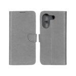 کیف چرمی موبایل مگنتی محافظ لنزدار KRF مدل Xiaomi Poco M7 Pro 5G - طوسی