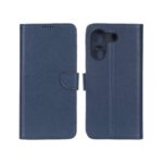 کیف چرمی موبایل مگنتی محافظ لنزدار KRF مدل Xiaomi Poco M7 Pro 5G - سرمه ای