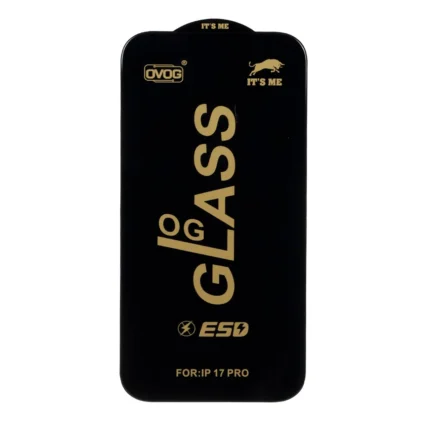 محافظ صفحه نمایش شیشه ای درجه یک Apple iPhone 17 Pro - Full Cover OG - ESD OVOG