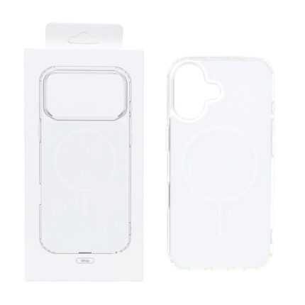 قاب پشت رنگی دور ژله ای با قابلیت شارژ MagSafe مدل Apple iPhone 16 - سفید (پک دار)