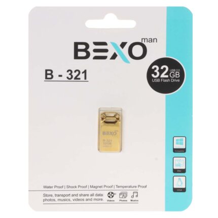فلش مموری BEXO USB2.0 مدل B-321 ظرفیت 32GB - طلایی (گارانتی داده پردازی آواتک)